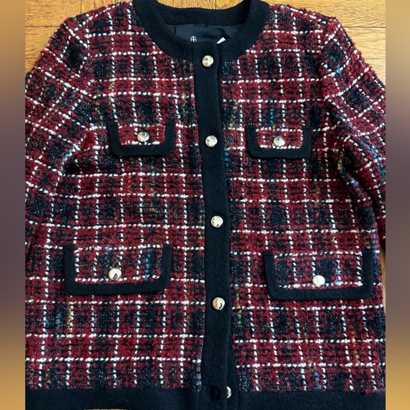 Anine Bing Lydia Wool-Blend Plaid Jacket - Picture 7 of 14